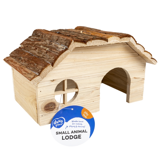 Duvoplus Kleintierhaus mit Rindendach - 21 x 13 x 12cm – Bild 3